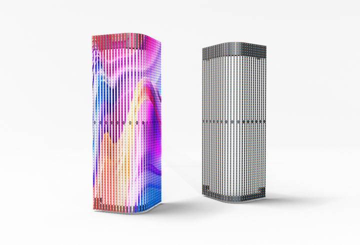 Медиафасад угловой с шагом Р16-16